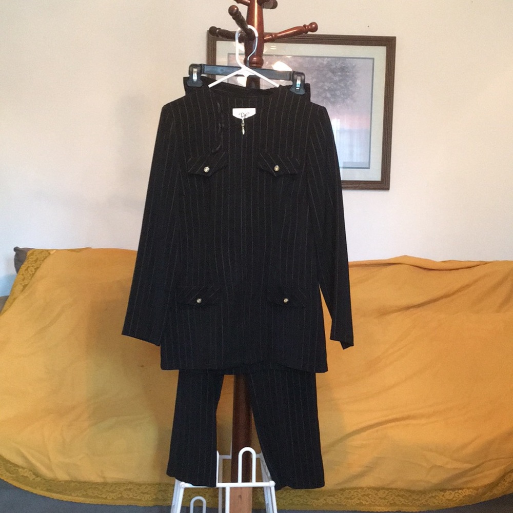 Pinstripe pant suit